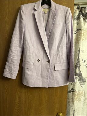 MICHAEL Michael Kors Light Lavender Double-Breasted Blazer